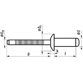 Masterfix Blindklinknagel 4x8mm RVS - 500 stuks