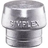 HALDER Zacht beklede hamerkop SIMPLEX kop-Ø 30mm zacht metaal zilver hard