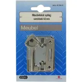 Starx vernikkeld meubelslot met siersleutel en schootplaatje, opleg 25 mm