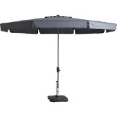 Madison Ronde Parasol Madison Syros Grijs 350cm