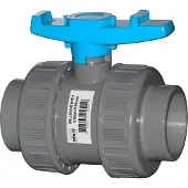 Cepex PVC kogelkraan met dubbele wartel Ø50 mm 10 ato