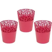 Prosperplast Bloempot Binnen Rond City 14cm FRAMBOOS Prosperplast / 3 STUKS ! /