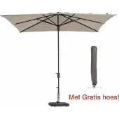 Madison Parasol Vierkant Ecru 280 x 280 cm met beschermhoes