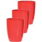 Prosperplast Bloempot Rond Duow 13cm KORAALROOD Prosperplast / 3 STUKS ! /