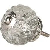 Clayre & Eef Deurknop | Ø 4*4 cm | Transparant | Glas | Rond | | 64515