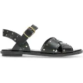 Clarks Willow Gild - Platte sandalen - Metalen aantreklus - Black - Maat 39