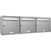 Brulo Brievenbus inbouw RVS 3 adressen personen