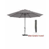 Madison Parasol Rond Taupe Lissabon 400cm met hoes
