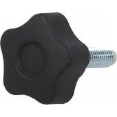 ABC-led M5 sterknop met draadeind - 25mm