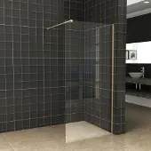 Diamond Line Inloopdouche 100x200cm Antikalk Helder Glas 8mm Geborsteld Messing Veiligheidsglas