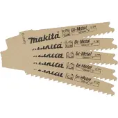 Makita Bimetaalbladen - - B-20432 voor hout met spijkers - Set van 5 - 80 mm - 6 tanden/inch