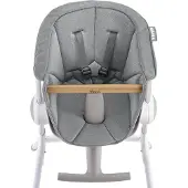 Beaba Up & Down Stoelverkleiner - Comfortkussen voor Kinderstoel - Ergonomisch & Zacht - Wasbaar - Vanaf 6 Maanden - Grijs