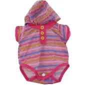 Johntoy Baby Rose babypoppenkleren romper streep 40-45 cm