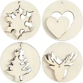 Creativ Company Houten kersthangers 2in1, 8st.