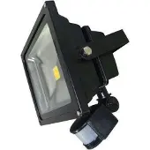 ABC-led 50W LED / PIR Schijnwerper Warm Wit 3200K grijze behuizing IP65