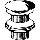 Viega schachtplug voor wastafel zonderoverloop 5/4x60x50mm chroom 433703
