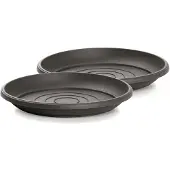 Prosperplast Onderschotel Terra 33cm ANTRACIET Prosperplast / 2 STUKS ! /