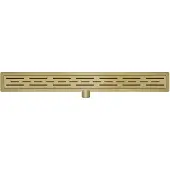 Mueller Gold douchegoot met flens 70x7cm geborsteld messing PVD