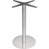 Bolero Tafelpoot RVS Rond Zilver- 68 cm hoog