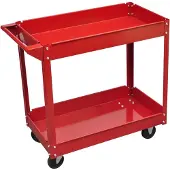 vidaXL Werkbank met wielen, draagvermogen 100 kg, rood