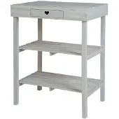 Vita Oppottafel Acacia Grijs - met lade - 50x70x90cm