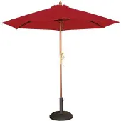 Bolero Parasol Bolero, rond, Rood, 2,5 meter