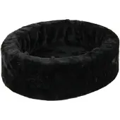 Petcomfort katten/hondenmand bont zwart (46X40X13 CM)