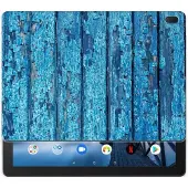 B2Ctelecom Lenovo Tab E10 Silicone Tablet Hoes Wood Blue