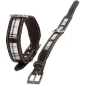 Happy house -Halsband Ruit - 2 cm breed - maat S 25-33 cm
