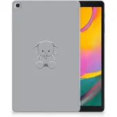 B2Ctelecom Samsung Galaxy Tab A 10.1 (2019) Tablet Back Cover Grijs Baby Olifant