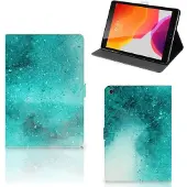 B2Ctelecom Hoes iPad 10.2 2019 | iPad 10.2 2020 | 10.2 2021 Painting Blue