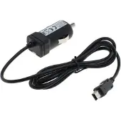 OTB USB Mini B autolader met vaste kabel met TMC antenne - 1A / zwart - 0,90 meter