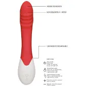 Heat Frenzy - Rechargeable Heating G-Spot Rabbit Vibrator - Rood