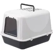Ferplast kattenbak, kattenwc met deksel, voorzien van 2 geurremmende actieve koolfilters
