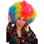 Partyxplosion Afro Pruik Regenboog