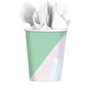 Amscan Feestbekers Shimmering Party 355 Ml 8 Stuks Mintgroen