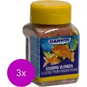 Darwin Goudvis Vlokken - Vissenvoer - 3 x 100 ml