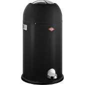 Wesco Kickmaster afvalbak in matzwart, met een poedercoating