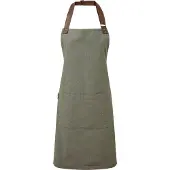 Premier Keukenschort PR144 / apron moss groen oxford katoen / restaurant schort / Horeca kleding