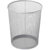 Multi round black waste bin made of steel 19 liters