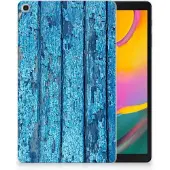 B2Ctelecom Samsung Galaxy Tab A 10.1 (2019) Silicone Tablet Hoes Wood Blue