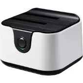 TooQ Dual-dockingstation TQDS-802BW voor 2.5"-3.5" HDD SATA, USB 3.0, wit/zwart