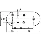Talamex Hinge 145.8x65 Mm Grijs 180º