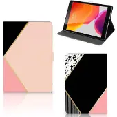 B2Ctelecom iPad 10.2 2019 | iPad 10.2 2020 | 10.2 2021 Tablet Beschermhoes Zwart Roze Vormen