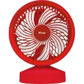 Trust - Ventu | USB Ventilator | 42 dB | Antislipvoet | Veiligheidsrooster | Rood