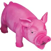 Flamingo hondenspeelgoed – Wolva Varken Paars 22cm – latex knorrend speelgoed voor honden – piepspeeltje met zachte vulling