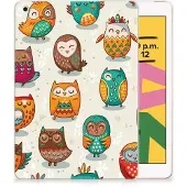 B2Ctelecom Apple iPad 10.2 | iPad 10.2 (2020) | 10.2 (2021) Back Case Vrolijke Uilen