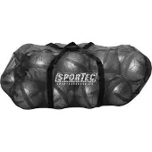 Sportec ballennet mesh voor 12 tot 15 ballen zwart