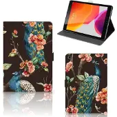 B2Ctelecom iPad 10.2 2019 | iPad 10.2 2020 | 10.2 2021 Flip Case Pauw met Bloemen