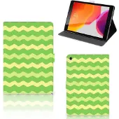 B2Ctelecom iPad 10.2 2019 | iPad 10.2 2020 | 10.2 2021 Tablet Hoes Waves Green